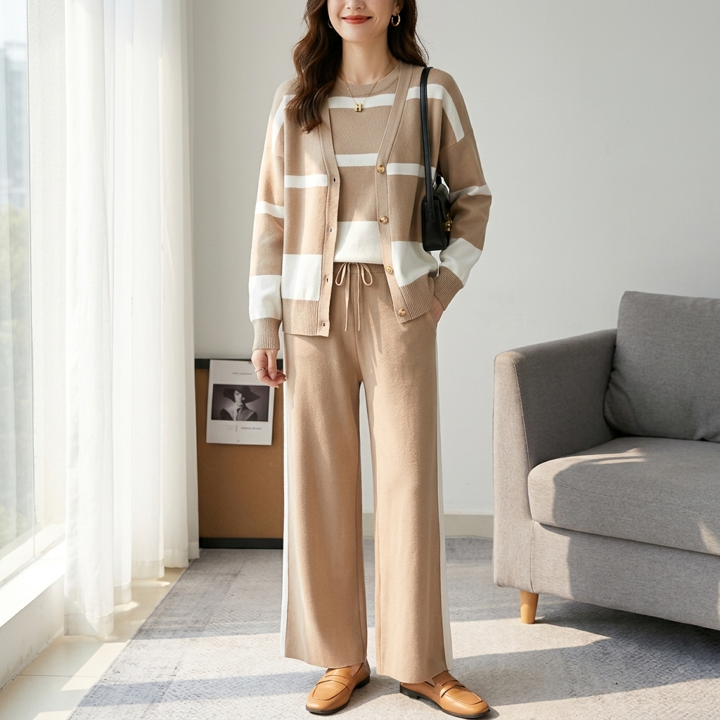 Lunaire™ – 3 Piece Coordinated Knit Lounge Set