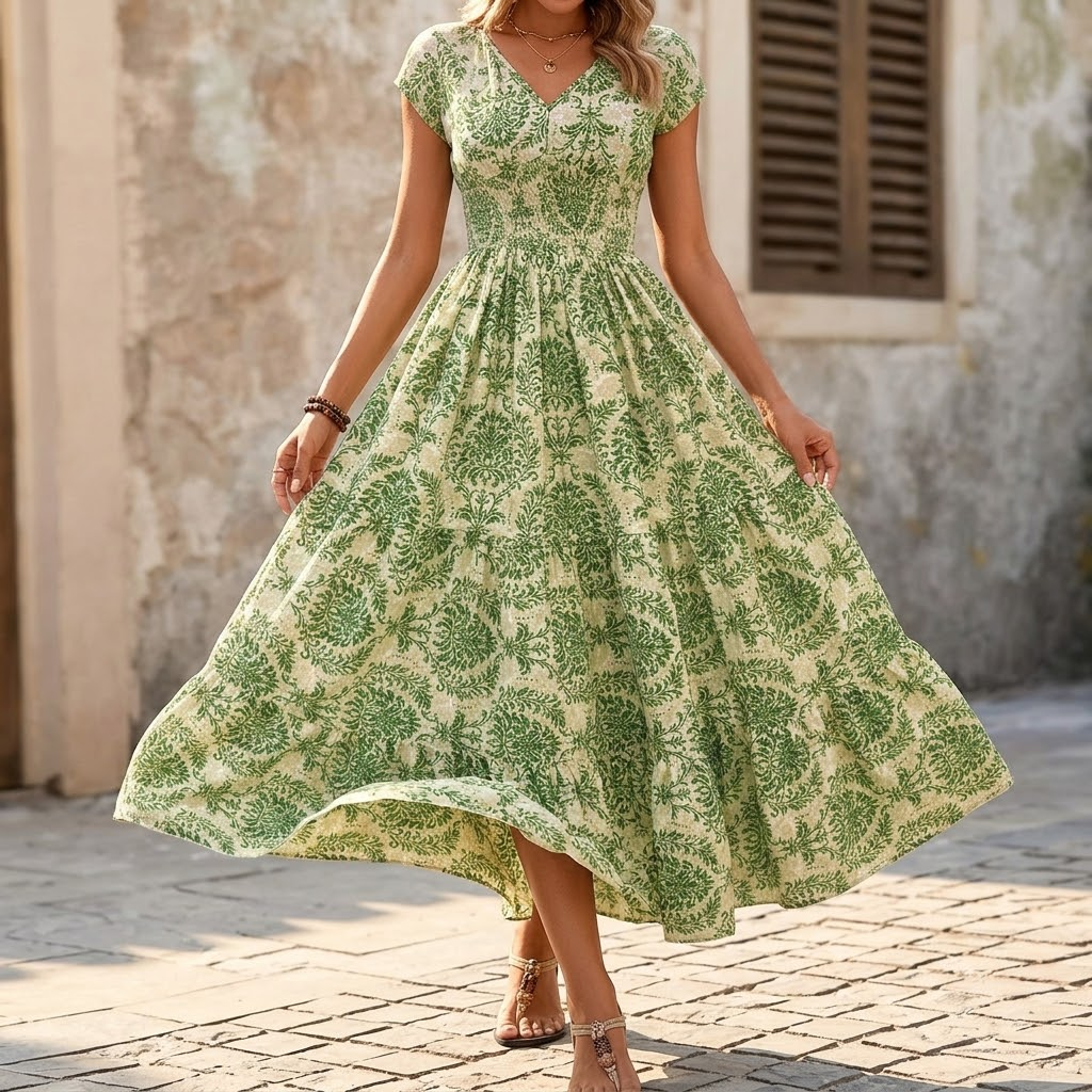 Florenza™ – Smocked Floral Maxi Dress