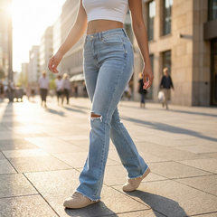 Denara™ – High Waist Ripped Flare Jeans