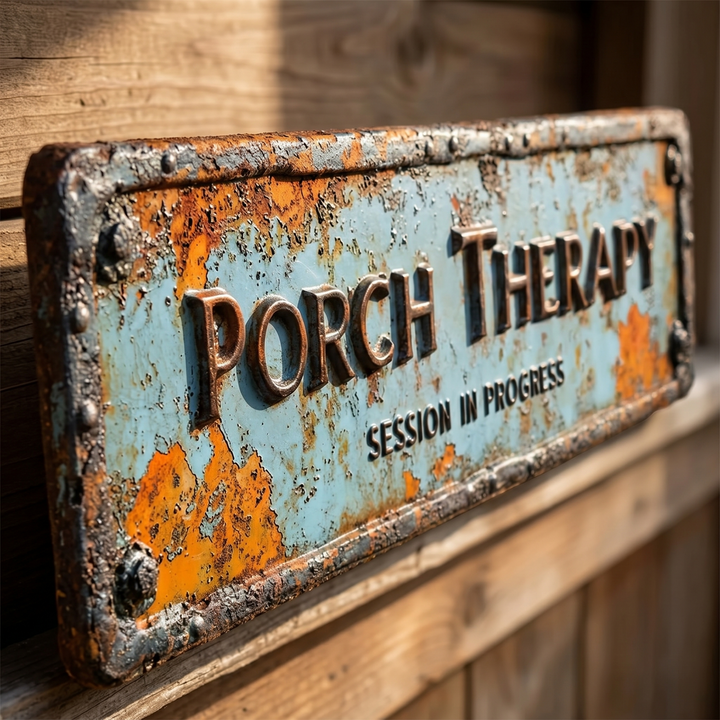 Porchly™ — Vintage Farmhouse Porch Therapy Plaque
