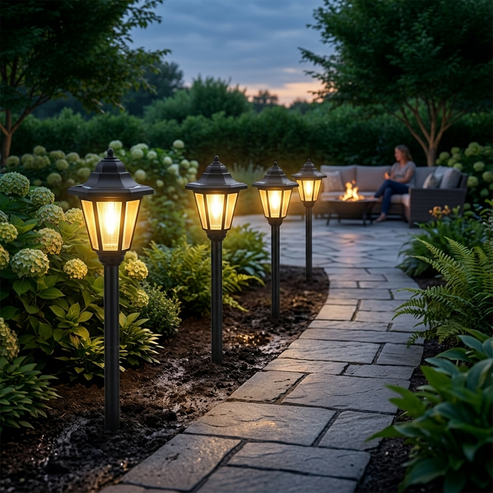 Lumivera™ – Vintage Hexagonal Solar Garden Light