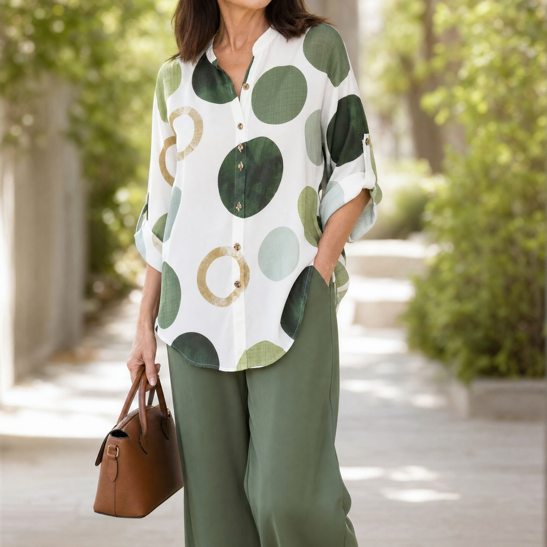 Monica - Women's Elegant 2-Piece Wide-Leg Trouser Set