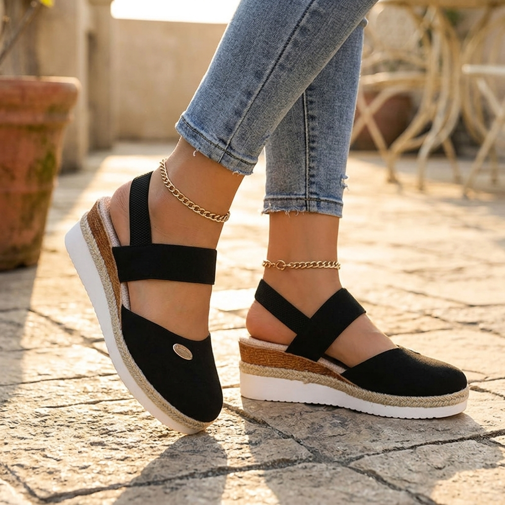Stepwell™ – Cushioned Espadrille Wedge Sandals