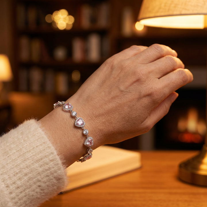 Lunavia™ – Heart Crystal Halo Bracelet