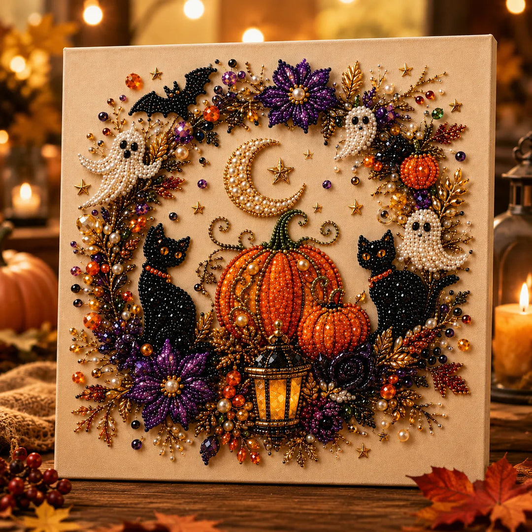 Beadory – Halloween Pearl Bead Craft Kit, Cozy Wall Art DIY