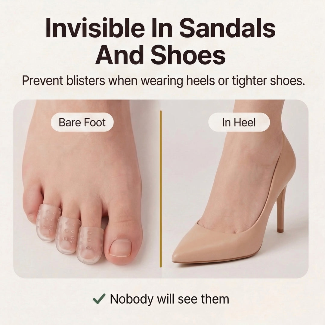 Feeluxe™ – Breathable Silicone Toe Caps for All Day Comfort (10 pieces)