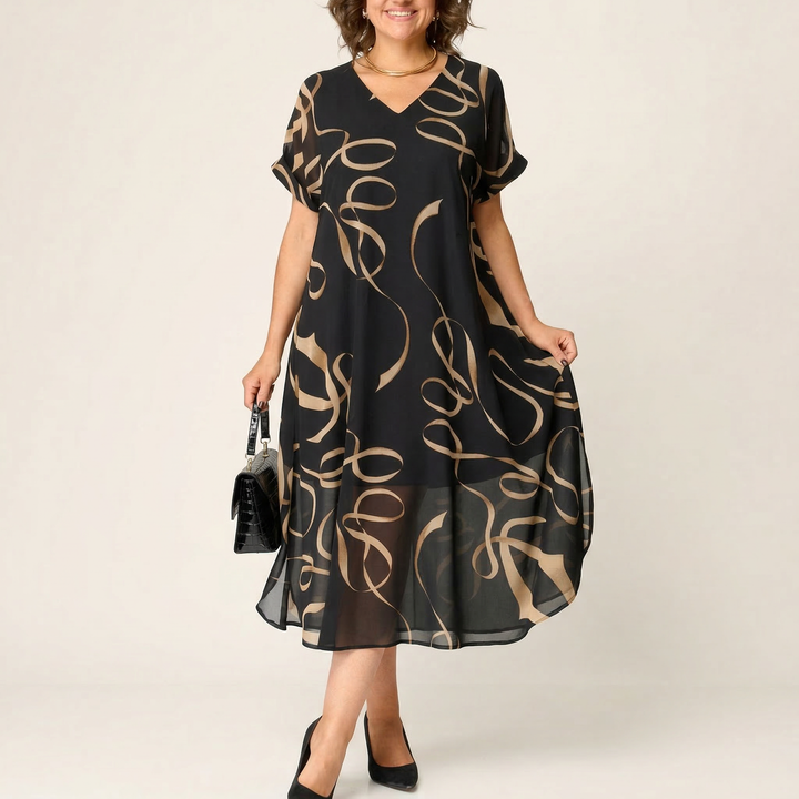 Vivara™ – Flowing Chiffon Midi Dress