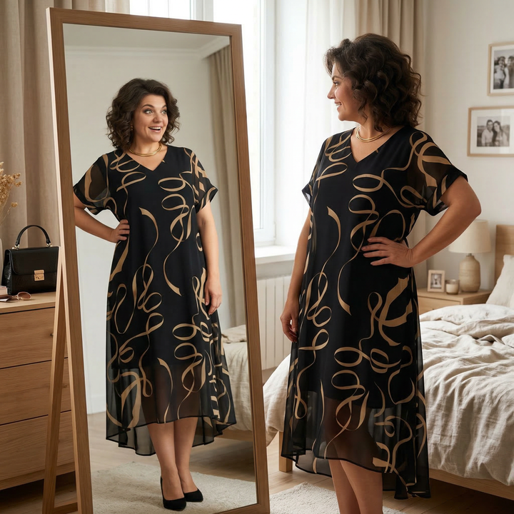 Vivara™ – Flowing Chiffon Midi Dress