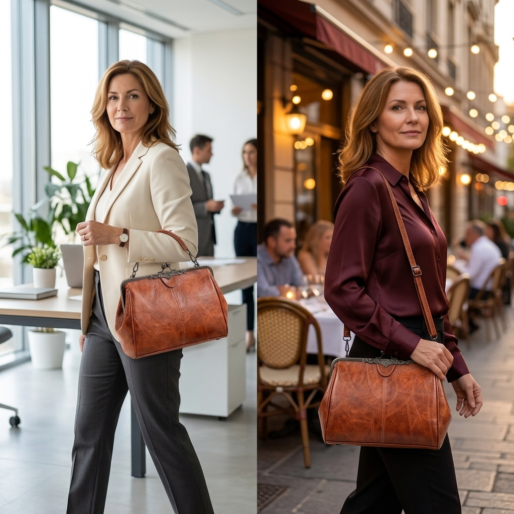 Bellora™ – Vintage Kiss Lock Handbag