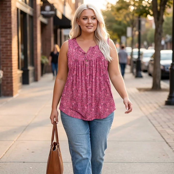 Florelle™ – Flowy Sleeveless Summer Top