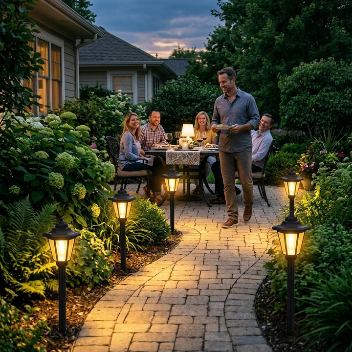 Lumivera™ – Vintage Hexagonal Solar Garden Light