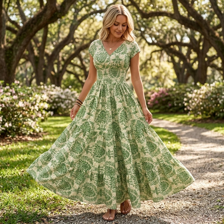 Florenza™ – Smocked Floral Maxi Dress
