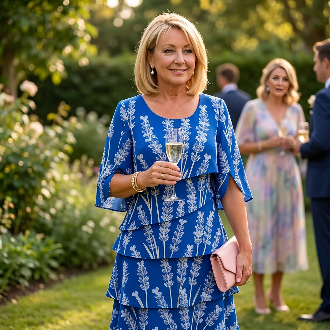 Lumielle™ Tiered Floral Midi Dress for Special Occasions