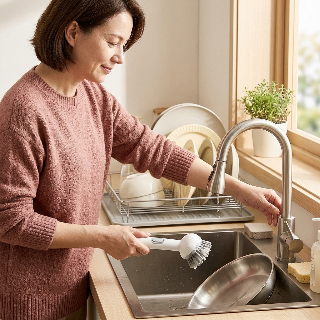 Sudspin™ – No Leak Dish Brush with Built In Soap Dispenser