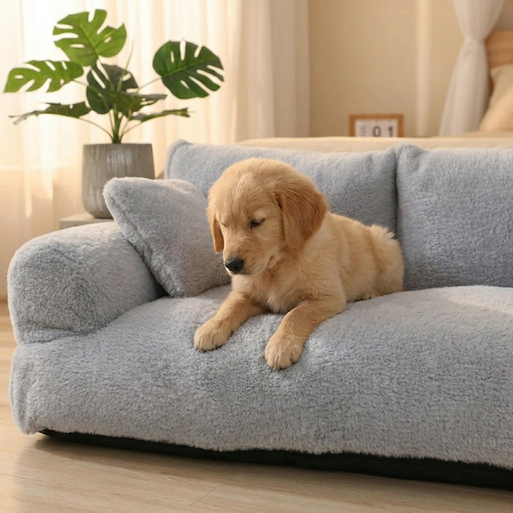 Pawlura™ – Plush Pet Sofa with Washable Cover