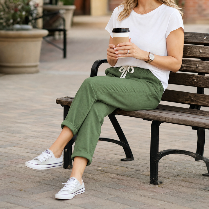 Lirenza™ – Soft Linen Ankle Pants for Everyday Wear