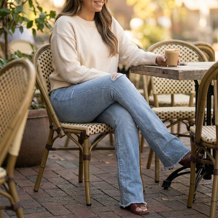 Denara™ – High Waist Ripped Flare Jeans