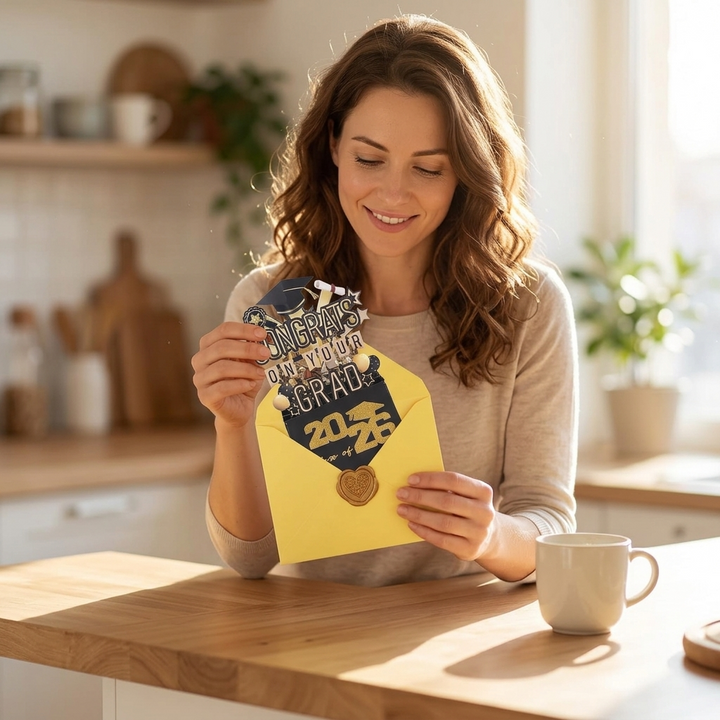 LumiCard™ - 3D Pop-Up Graduation Card for Class of 2026
