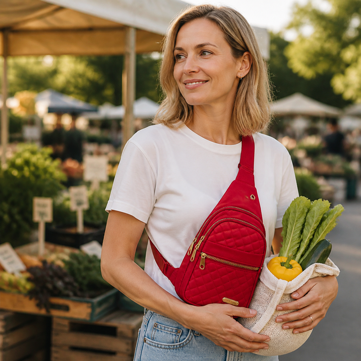 Velora™ – Quilted Crossbody Sling Bag