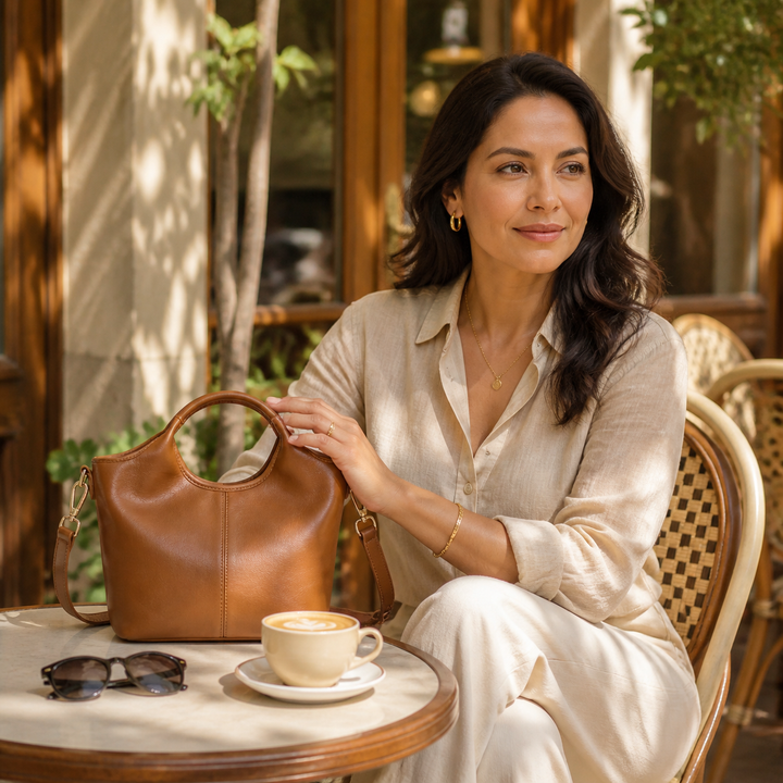 Halona™ – Sculpted Soft Leather Tote