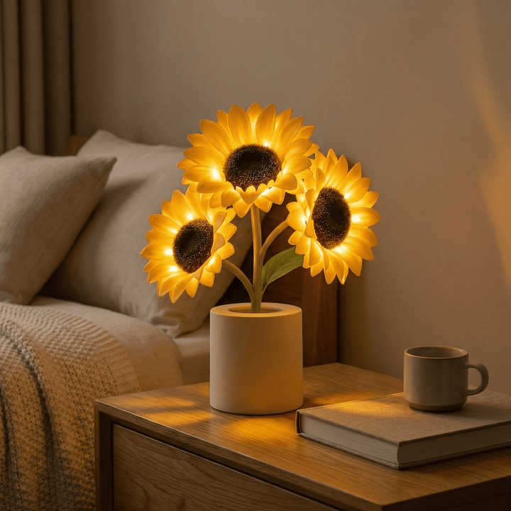 Solara™ Rechargeable Sunflower Table Lamp