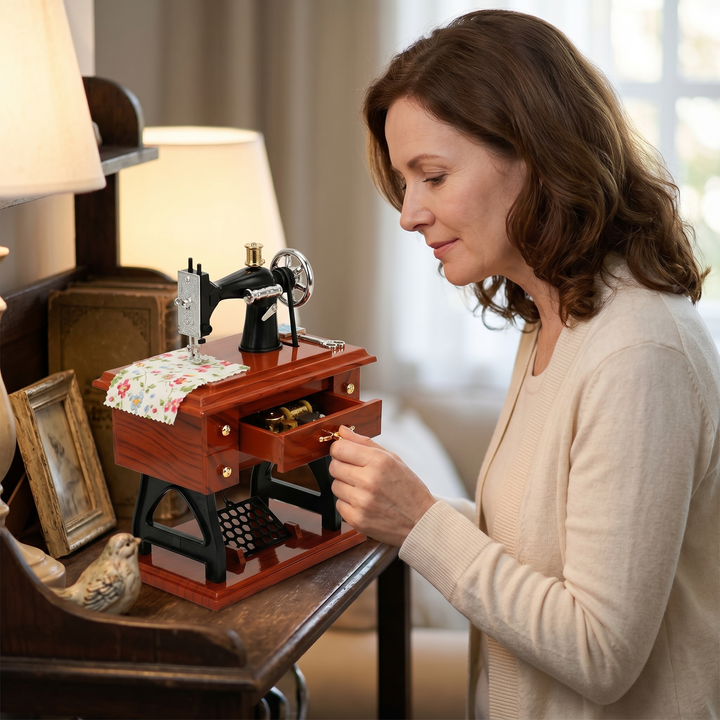 Lunavia™ – Mini Sewing Machine Music Box