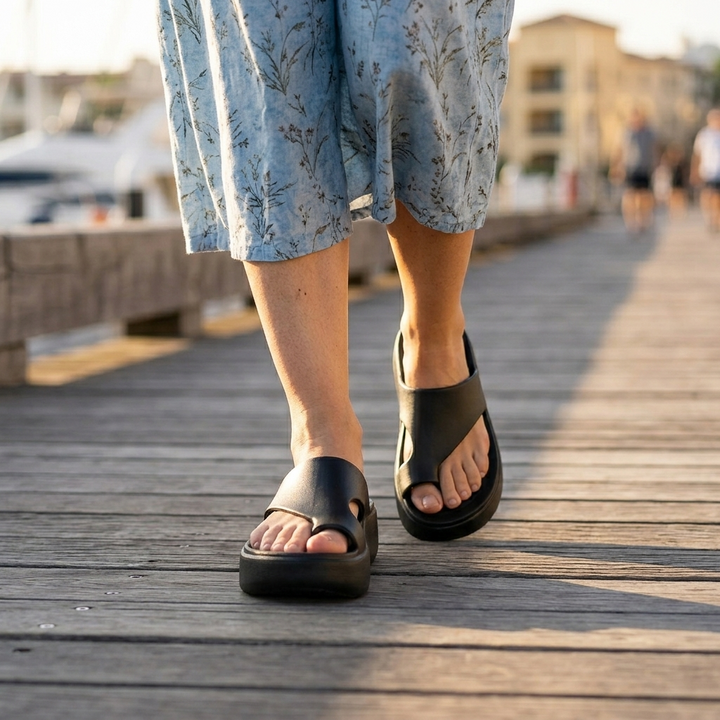 Elevana™ – Cushioned Platform Toe Loop Sandals