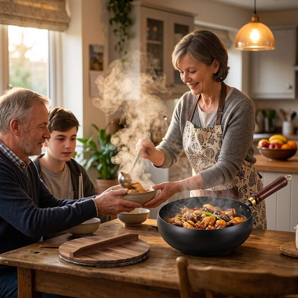 Forgehome™ – Deep Belly Cast Iron Wok with Lid