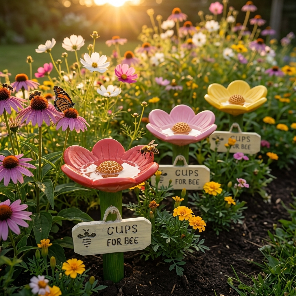 Bloomsip™ Flower Shaped Bee Watering Station