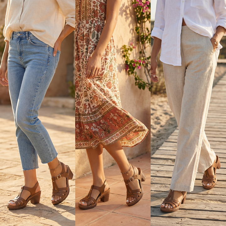 Solara™ – Roman Cutout Block Heel Sandals