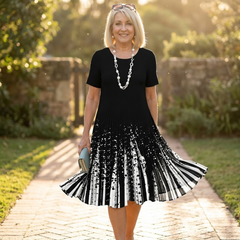 Vivara™ – Pleated Gradient Print Dress