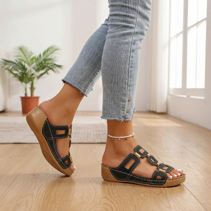 Soleva™ – Cut-Out Platform Sandals