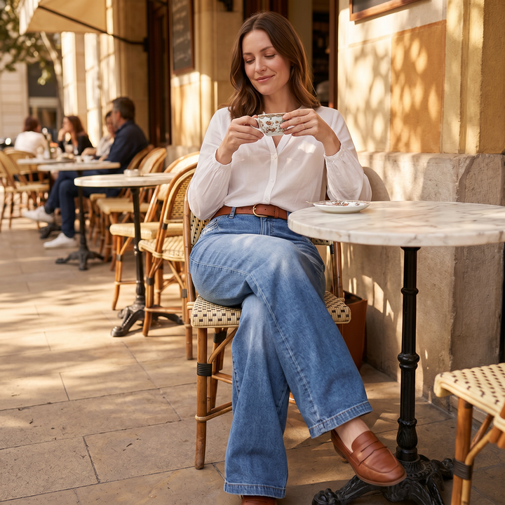 Luvenza™ - Vintage Wide-Leg Flare Jeans for Effortless Style