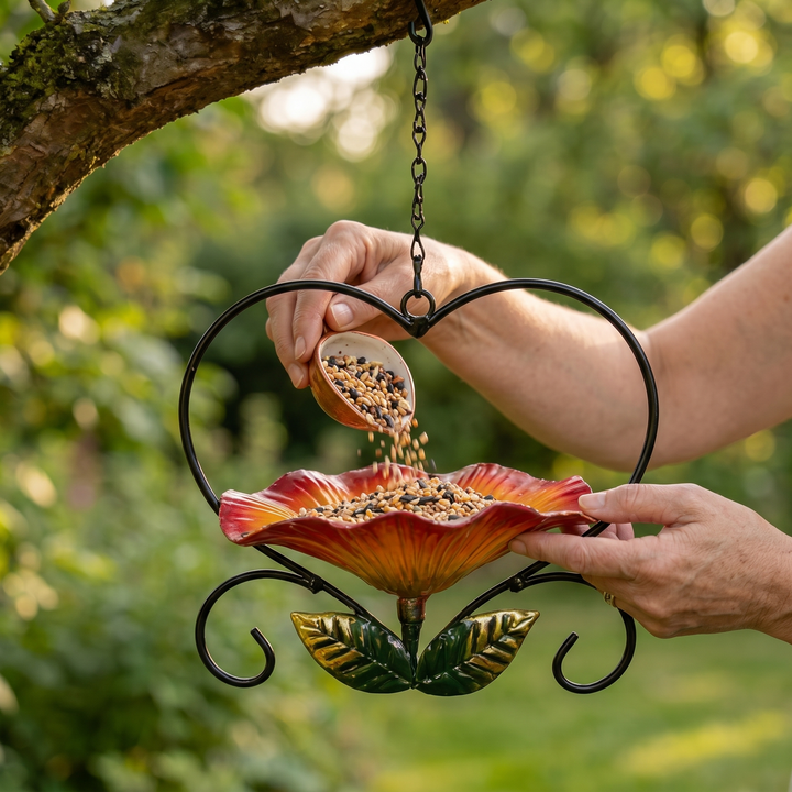 Bloomheart™ - Heart-Shaped Flower Bird Feeder for Songbirds