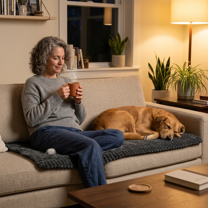 Pawlora™ – Plush Non Slip Couch Protector for Pets