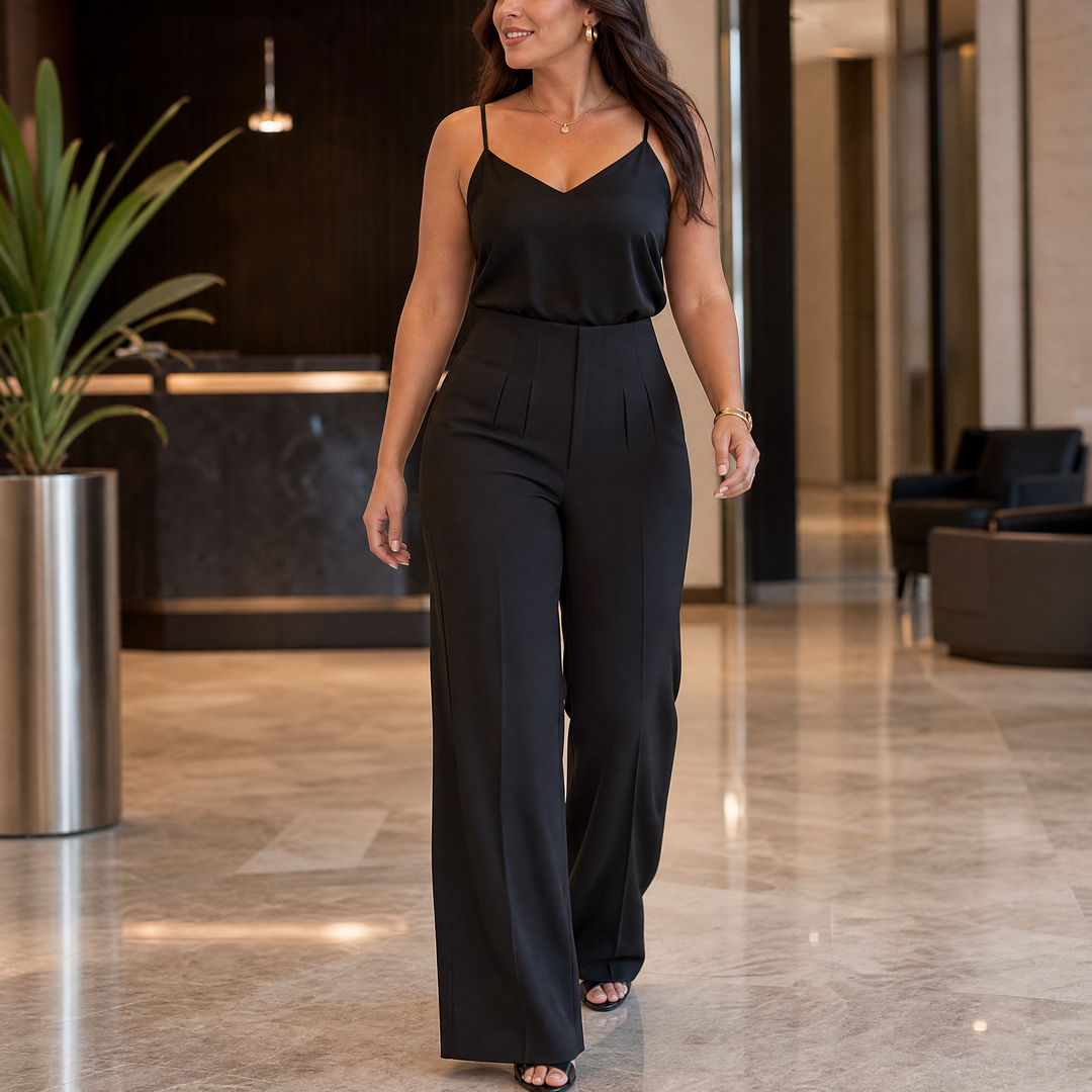 Velora™ – Tailored Pleated Trousers for Elongated Legs