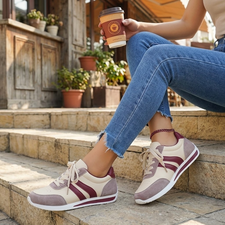 LunaWalk™ - Lightweight Retro Stripe Walking Sneakers
