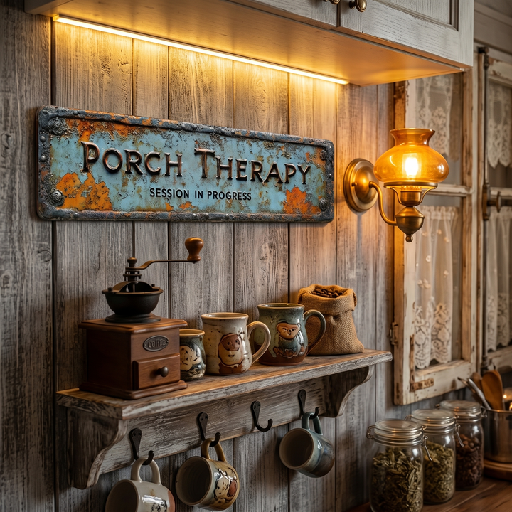 Porchly™ — Vintage Farmhouse Porch Therapy Plaque