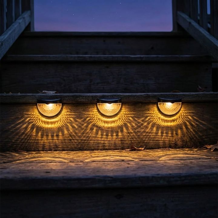 Lumora™ – Decorative Solar Fence Lights with Warm Scallop Glow (6 pack)