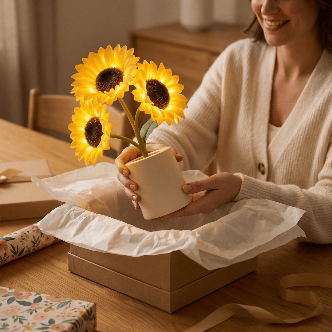 Solara™ Rechargeable Sunflower Table Lamp