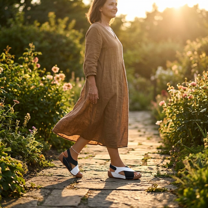Solenna™ – Cushioned Orthopedic Sandals for All Day Comfort