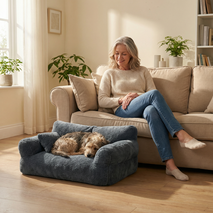 Pawluna™ – Plush Pet Sofa with Washable Cover