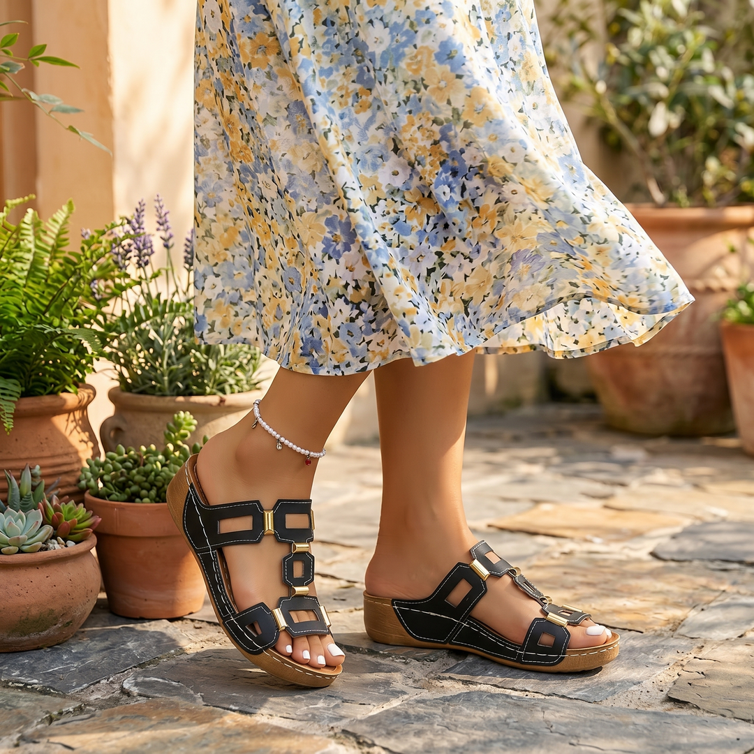 Soleva™ – Cut-Out Platform Sandals