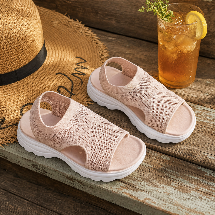 Caluna™ – Cushioned Slip-On Platform Sandals