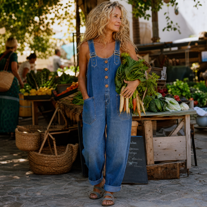 Lovarra - Women's Relaxed Overalls with Pockets