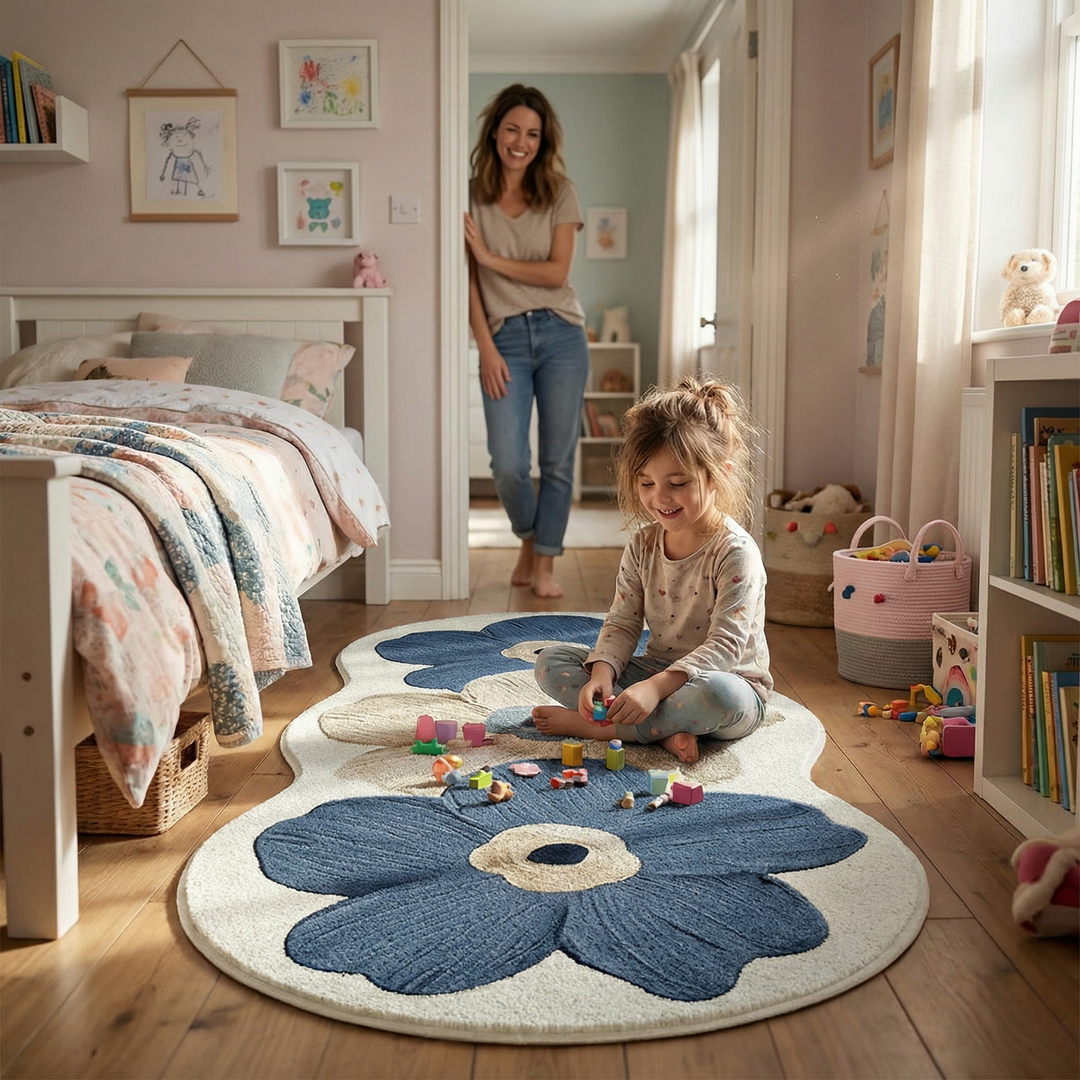 Bloomora™ — Sculpted Floral Accent Rug