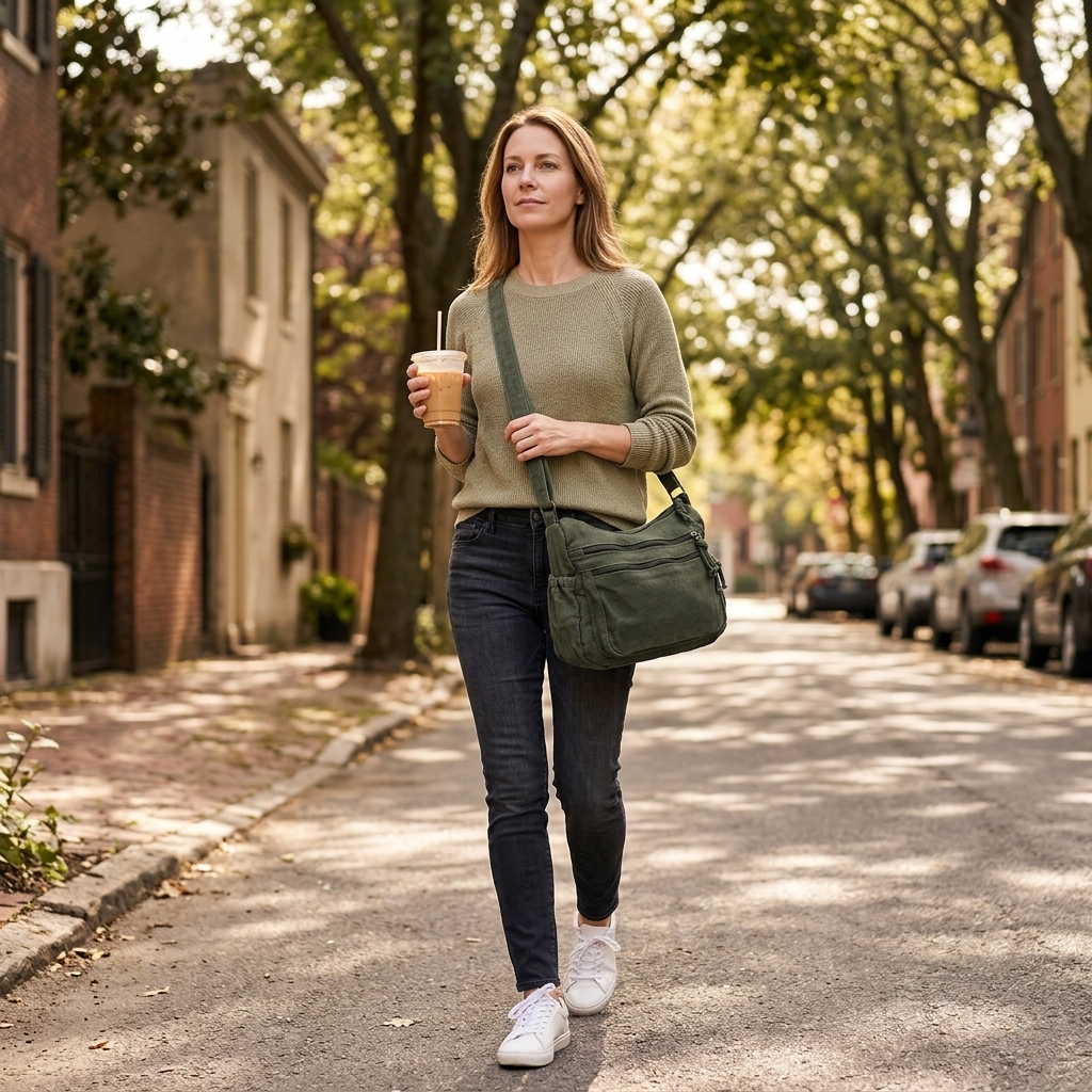 Carvia™ Washed Canvas Everyday Hobo Bag