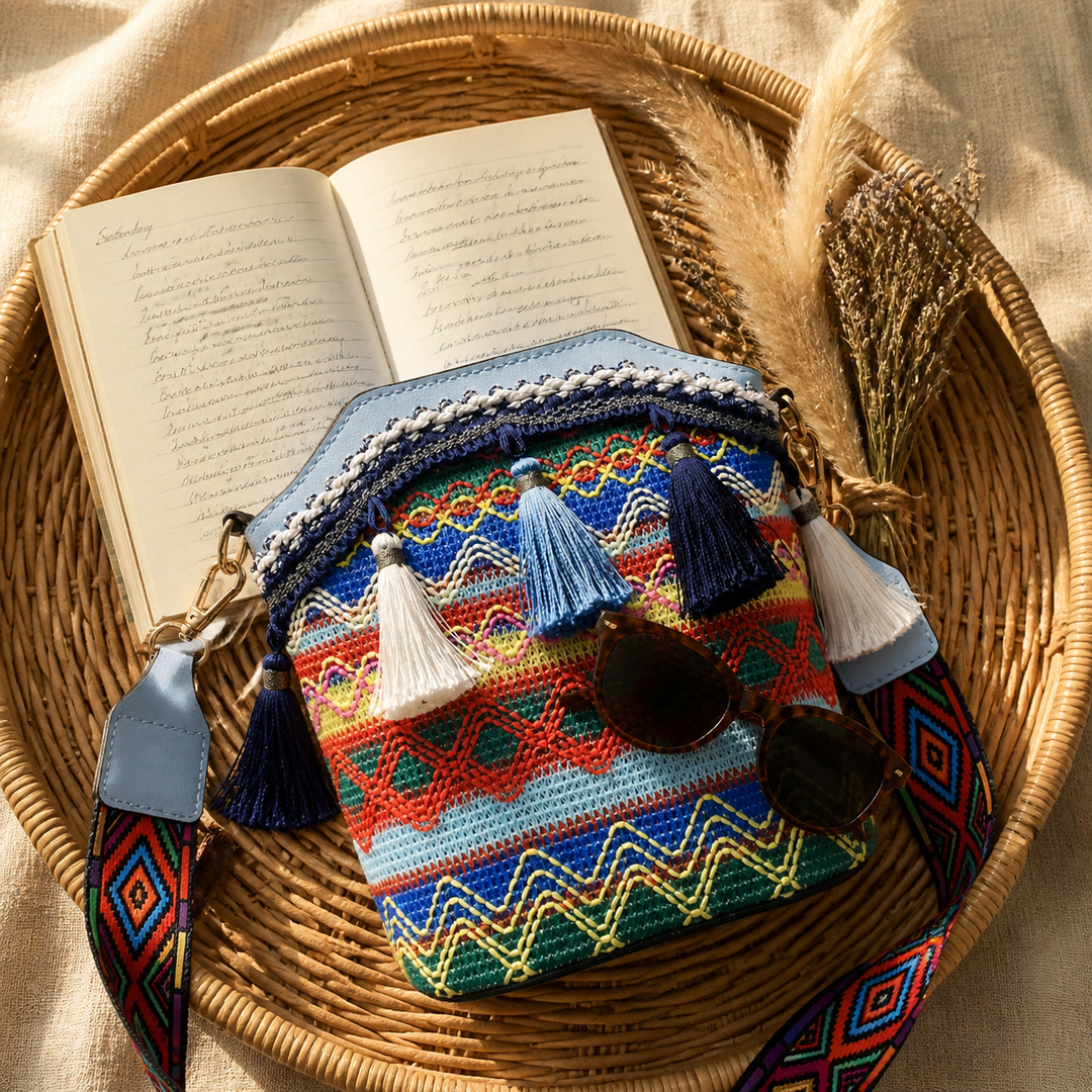 Maravela™ - Handwoven Tassel Crossbody Bag