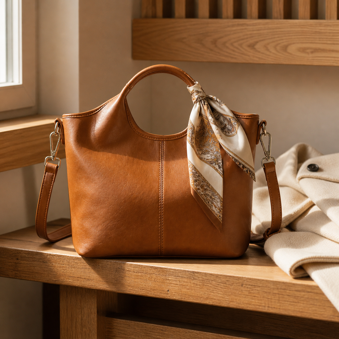 Halona™ – Sculpted Soft Leather Tote