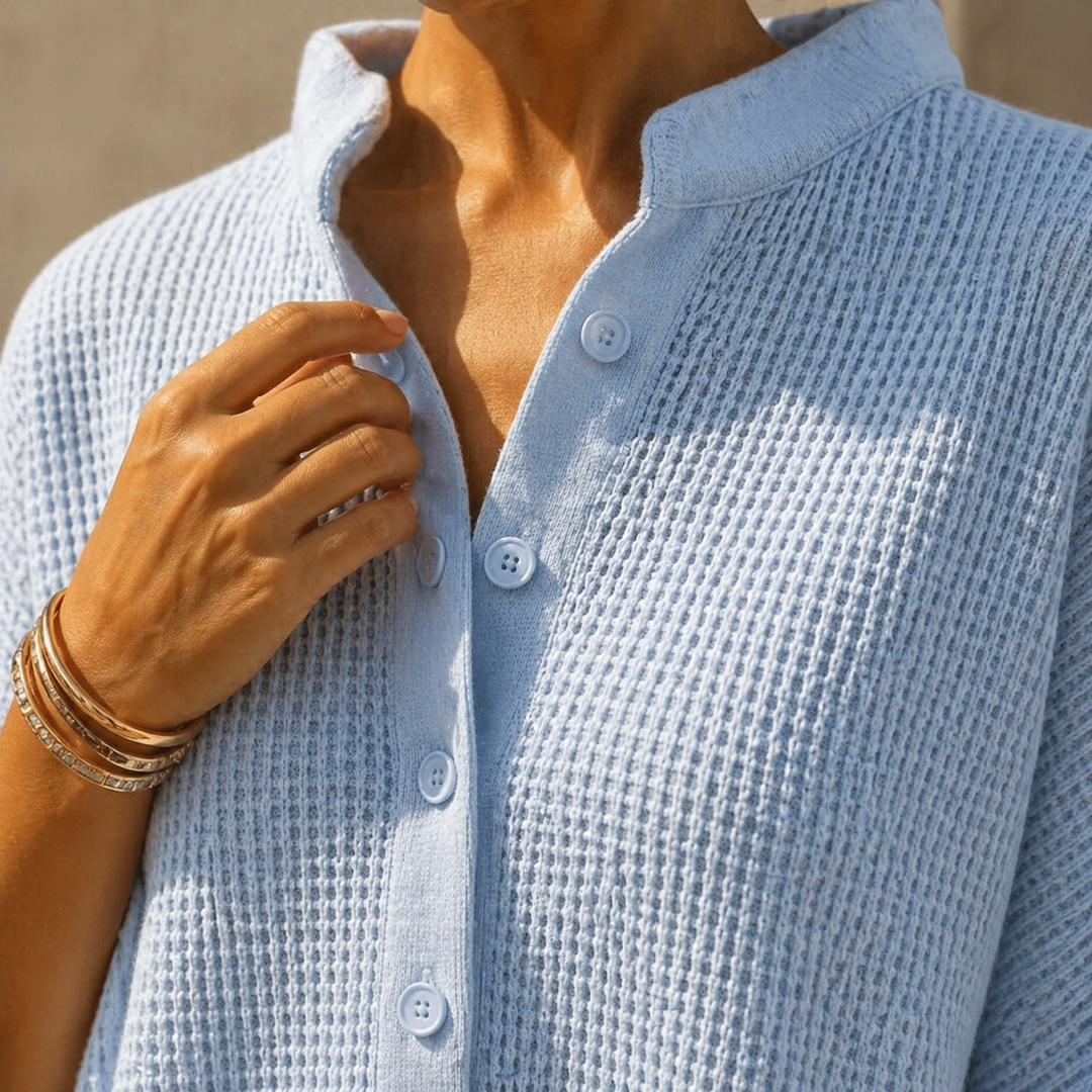 Vienelle™ Waffle-Knit Two-Piece Set for Effortless Everyday Style